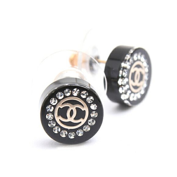 CHANEL Authentic Logo Earrings
